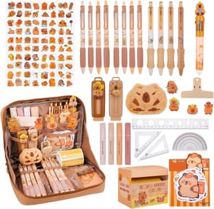 CelestiMingle Capybara Stationery Set and Pencil Case