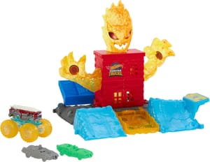 Hot Wheels Monster Trucks Playset 1:64 Firetruck vs Fire Monster