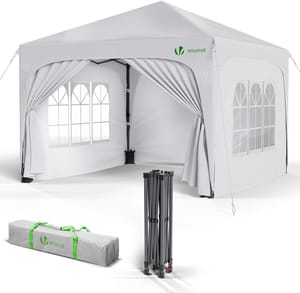 VOUNOT 3m X 3m Pop up Waterproof Gazebo with Sides