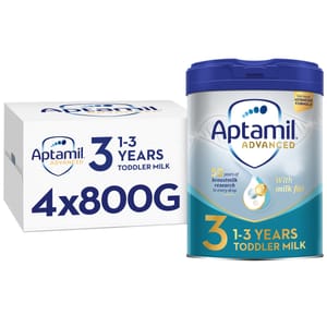 DEAL STACK - Aptamil 3 Toddler Milk Formula 1-2y 800g X4 - £54.40 S&S Voucher