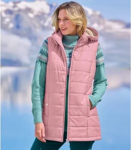 Women's Pink Padded Gilet