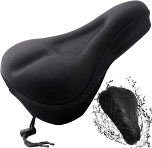 ASIRYVA Black Bike Seat Cushion with Gel Cover