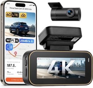 70mai Front Rear 4K A810 Lite, 5G WiFi 6