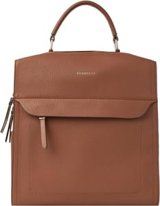 Fiorelli Isla Large Backpack, Pockets, Adjustable Straps, Tan Faux Leather