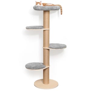 Cat Window Perch with Plush Bed and Scratching Posts