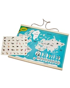Crayola Kids Activity Sticker by Number Animal World Map