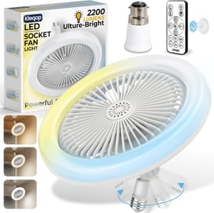 LED Ceiling Fan Light Bulb with Remote E27 2200lm