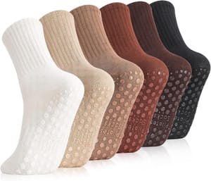 Zuimei 6 Pairs Yoga Grip Socks for Women, Non-Slip