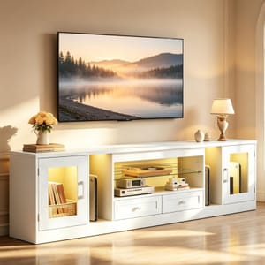 Concho LED TV Stand White 1803250.5cm