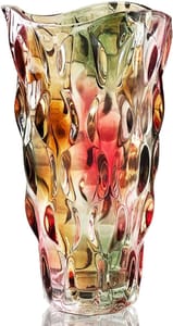 Large Tall Crystal Coloured Flower Vases