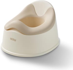 Nuby Easy Clean Potty Training Seat with Removable Bowl, Beige
