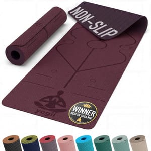 Yogii 6mm TPE Yoga Mat with Alignment Guides