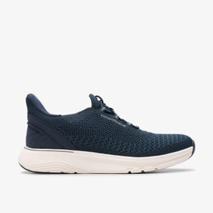 Mens Motion Trek LO Navy Knit Trainers Clarks Outlet