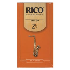 DAddario Rico Tenor Sax Reeds, Strength 2.5, 25-Pack