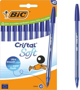 Bic Cristal Ballpoint Pens, 1.2 Mm, Blue, Box of 10