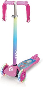 Zinc Explorer Kids Scooter: Three-Wheeled, LED Wheels, Pink Unicorn
