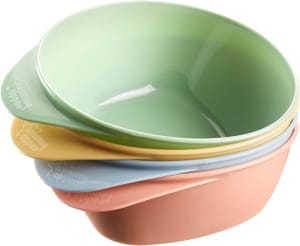 Tommee Tippee EasiScoop Feeding Bowls, 6m+, Ergonomic Handles, 4-Pack