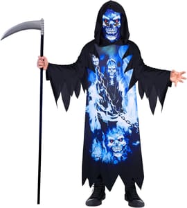 Amscan Neon Reaper Kids Halloween Costume Black 8-10 Years