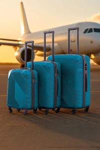 3 Piece Hard Shell Luggage Suitcase Set including P&P - 5 Colours