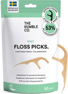 The Humble Co. Dental Floss Picks Mint Flavour Swedish Design