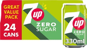 7UP Zero Lemon & Lime Cans 24 X 330ml (£7.11/£6.36 S&S)