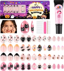 EBANKU Halloween Kids Press-on Nails Kit, 96 Pcs