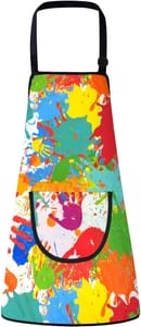 LECTNORE Kids Waterproof Apron with Pockets for Painting and Cooking