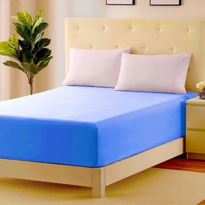 Prime Linens Extra Deep Fitted Sheet 30cm King mid Blue