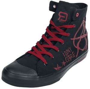 "Walk the Line" High-Top Trainers Black by RED by EMP