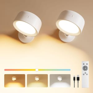 FULEN Led Wall Light,2 Pack Wall Lamp 18 Colors, 4 Brightness