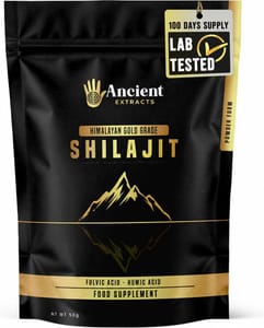 Ancient Extracts Shilajit Powder, Gold Grade, 75% Fulvic Acid, 50g