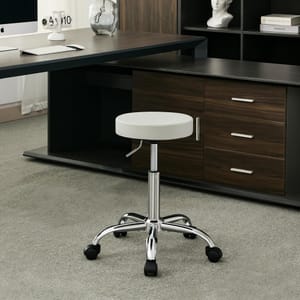 FIRAVOE Rolling Work Stool, Drafting Chair, Height Adjustable, 49.567.6 Cm