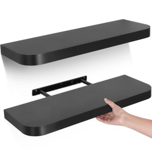 Gronda Wooden Floating Shelves for Wall with Curved Edge