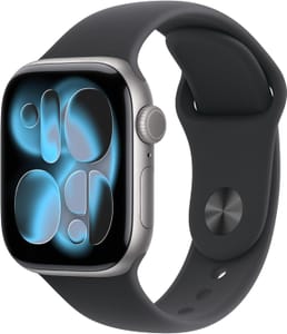 Apple Watch Series 11 (GPS, 42mm, Space Grey / Black Sport Band)