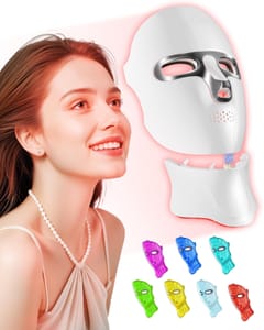FOLOKE 7-Color LED Light Therapy Face/Neck Mask USB-C