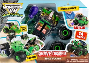 Monster Jam Monstruction Build & Crash Grave Digger 8-Inch