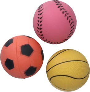 Rosewood 3-Pack Rubber Dog Balls - Durable, Lightweight Fetch Toys