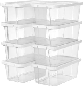 Shoe Boxes with Lids, Set of 8