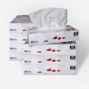 Farla Medical 8-Pack Facial Tissues, 2-Ply, 100 Sheets, Soft White