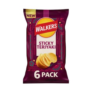 Walkers Sticky Teriyaki Flavour Crisps 6x 25g Packs