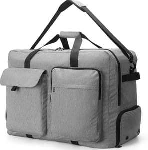 80L Foldable Duffle Bag with Shoe Compartment Waterproof