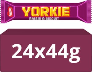 24 X 44g Yorkie Raisin and Biscuit Chocolate Bars