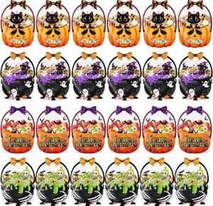 Leceamy 24 Pcs Halloween Treat Bags, Candy Bags
