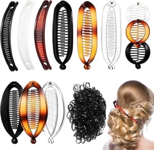 12 Pcs Retro Banana Hair Clips for Women