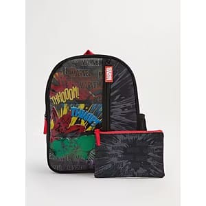 Marvel Black Lenticular Backpack with Pencil Case