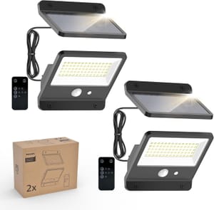 Philips Solar Security LED Flood Light 6500K, PIR Sensor, IP65