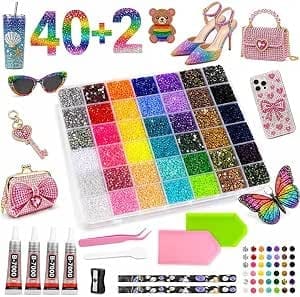 Sztiylit 42 Colors Bedazzling Kit with 34,000 Resin Jelly Rhinestones