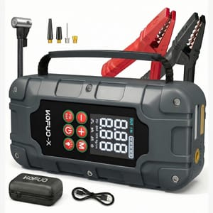 KOPUO 7000A 12V Jump Starter, 150 PSI Air Compressor, Grey