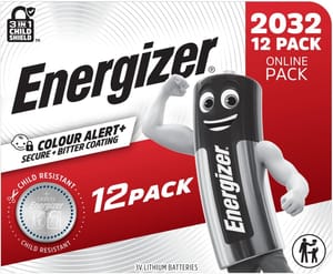 Energizer CR2032 Batteries (12 Pack) Lithium 3V Coins for Apple AirTag Batteries