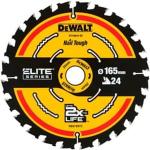 DeWalt Elite Circular Saw Blade 165 X 20mm 24T